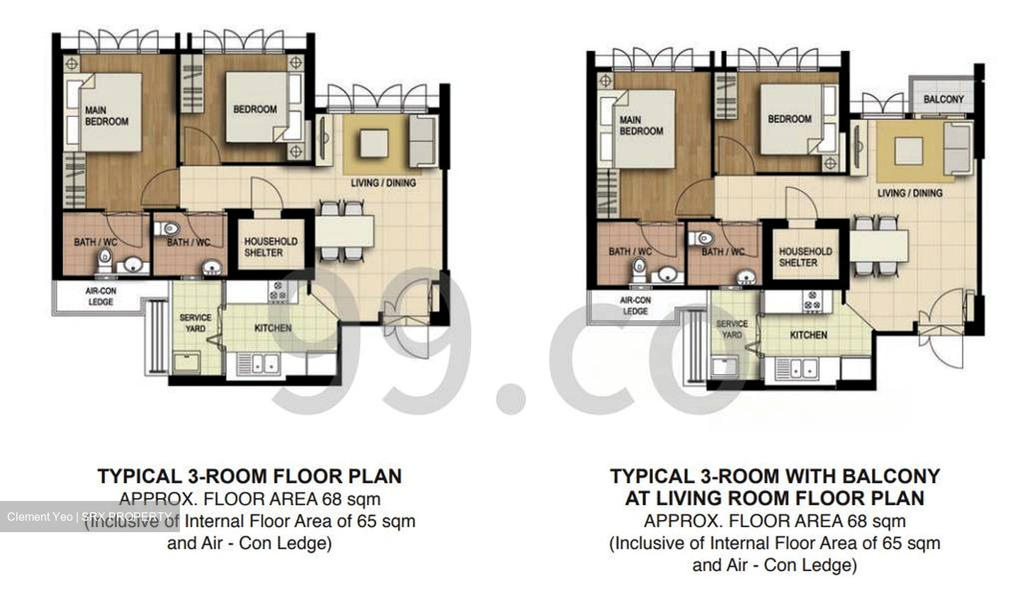 Blk 665C Waterway Woodcress (Punggol), HDB 3 Rooms #536565681